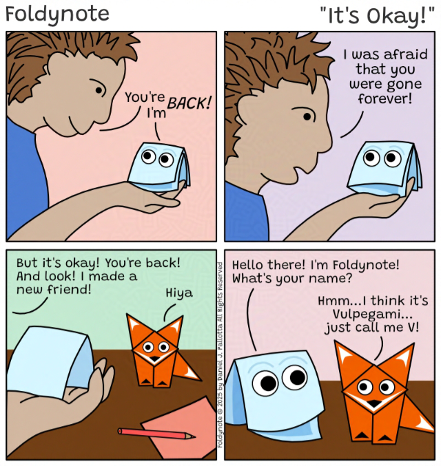 Foldynote is safe and has a new friend.